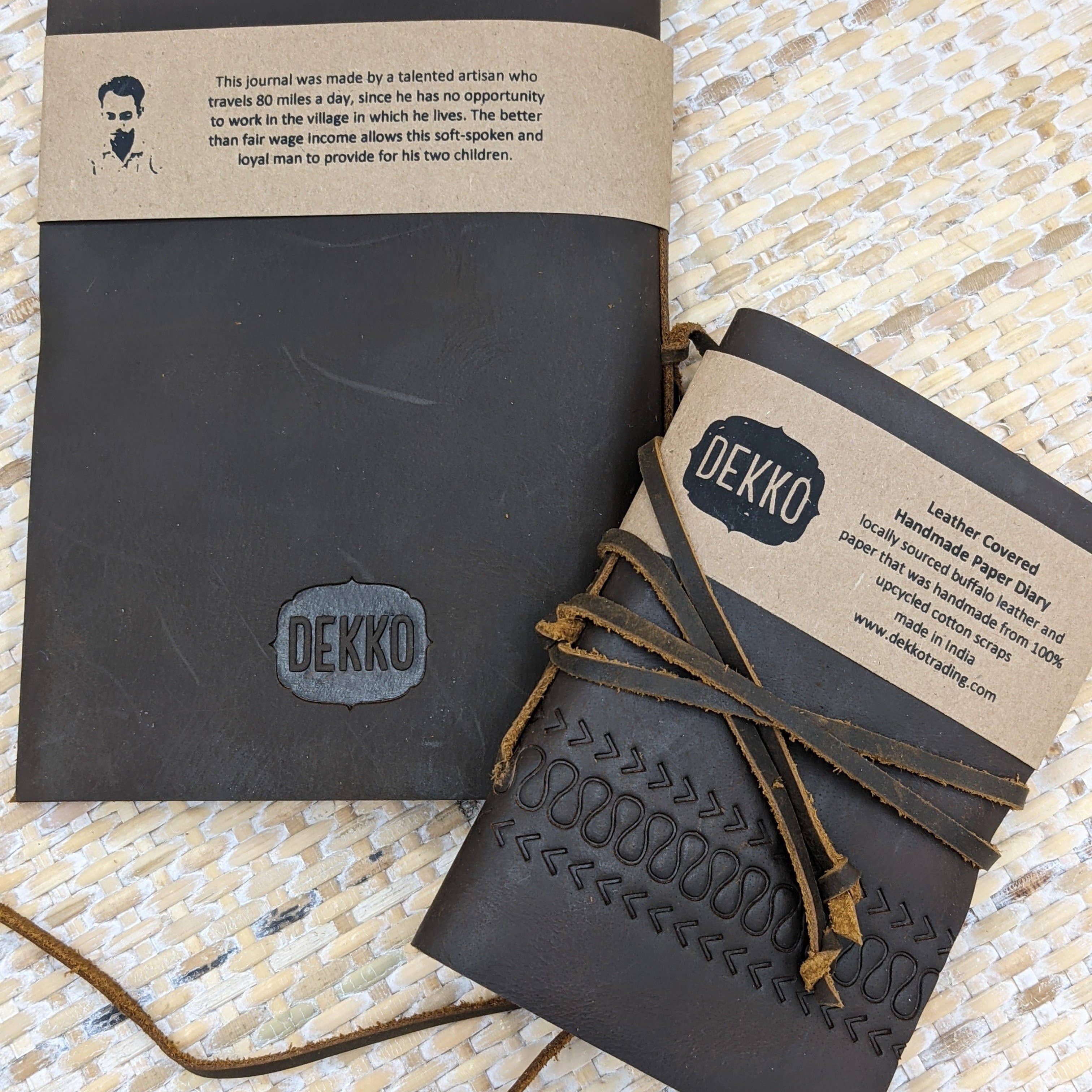 Buffalo Leather Fishbone Journal