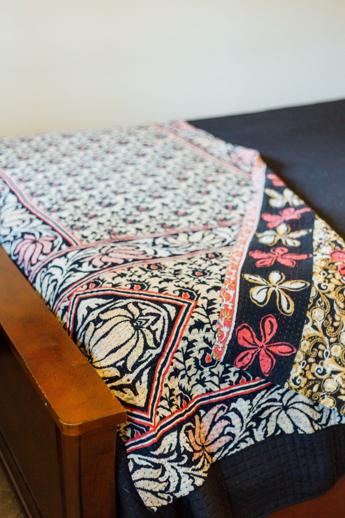 Kantha Throw Blanket