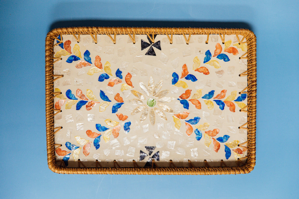 Wicker Rectangular Tray