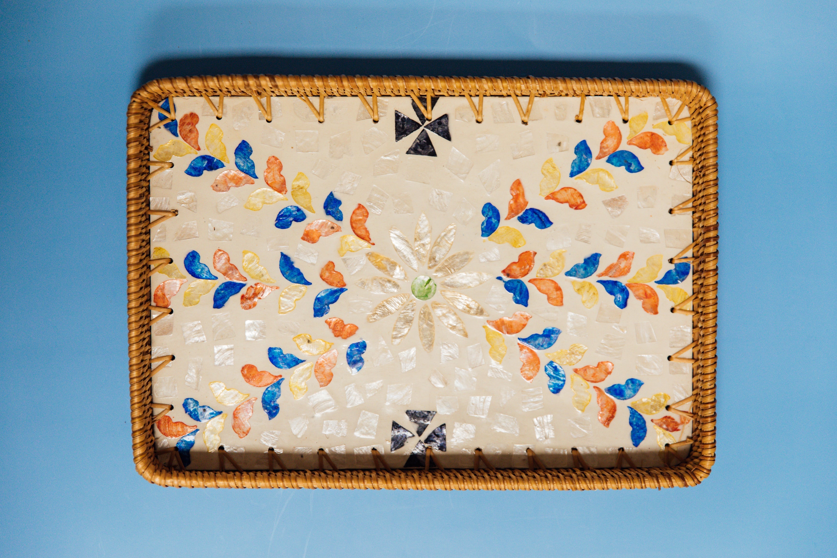 Wicker Rectangular Tray