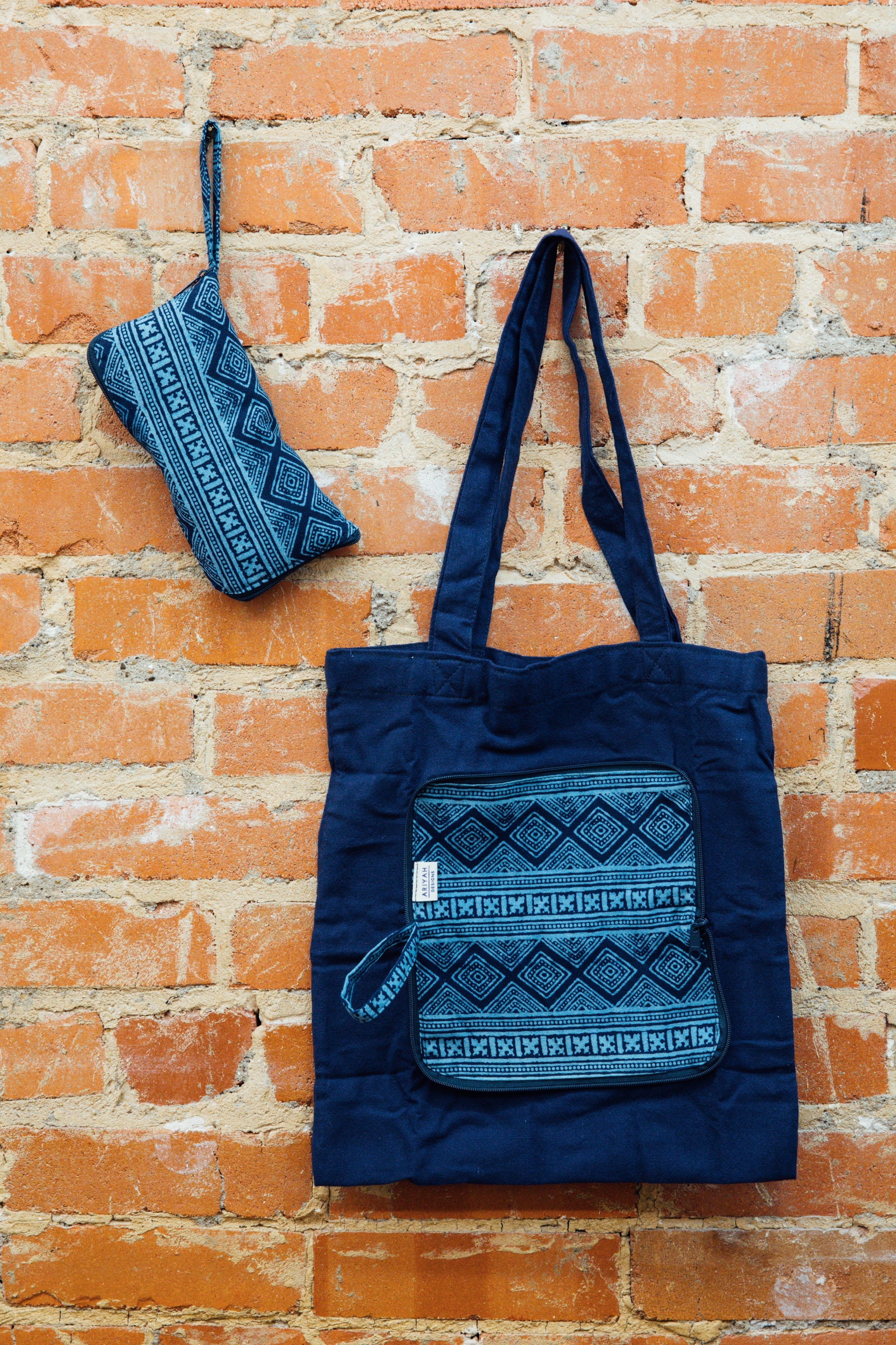 Foldaway Thai Canvas Tote