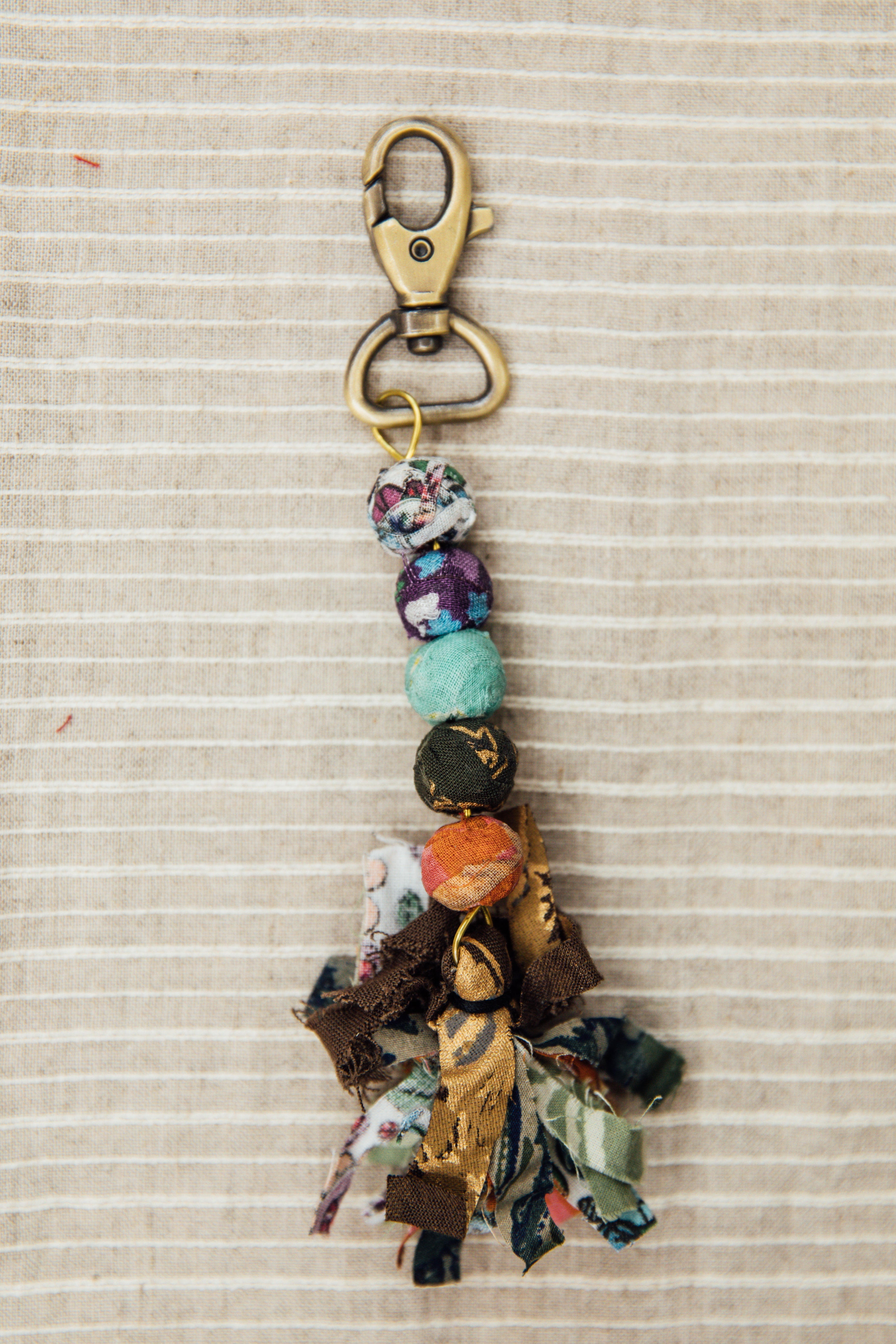Patchwork Artisan Keychain