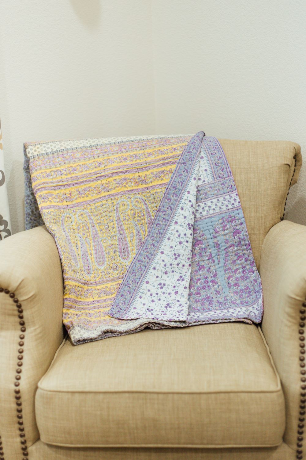 Kantha Throw Blanket