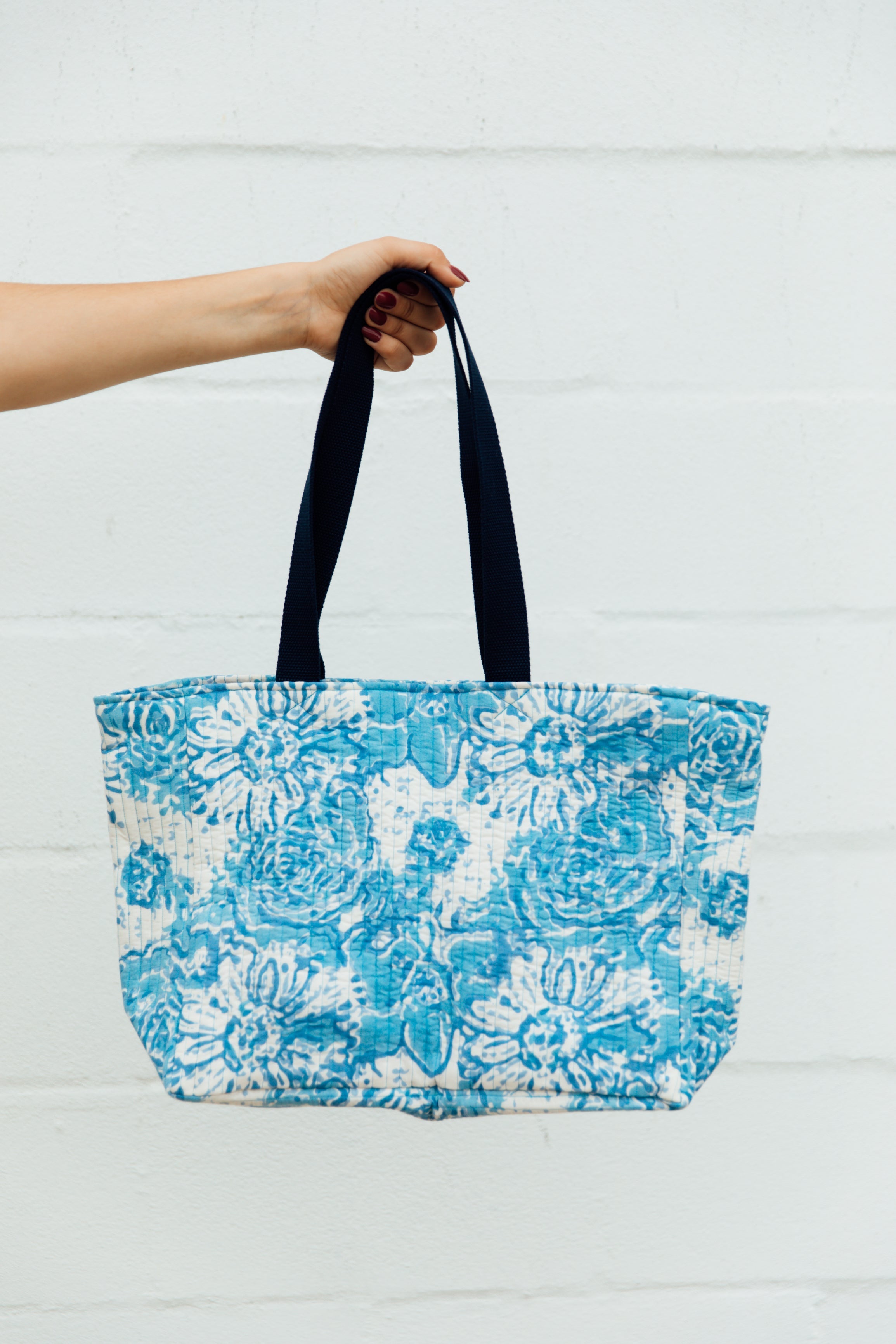Quilted Indian Tote Bag