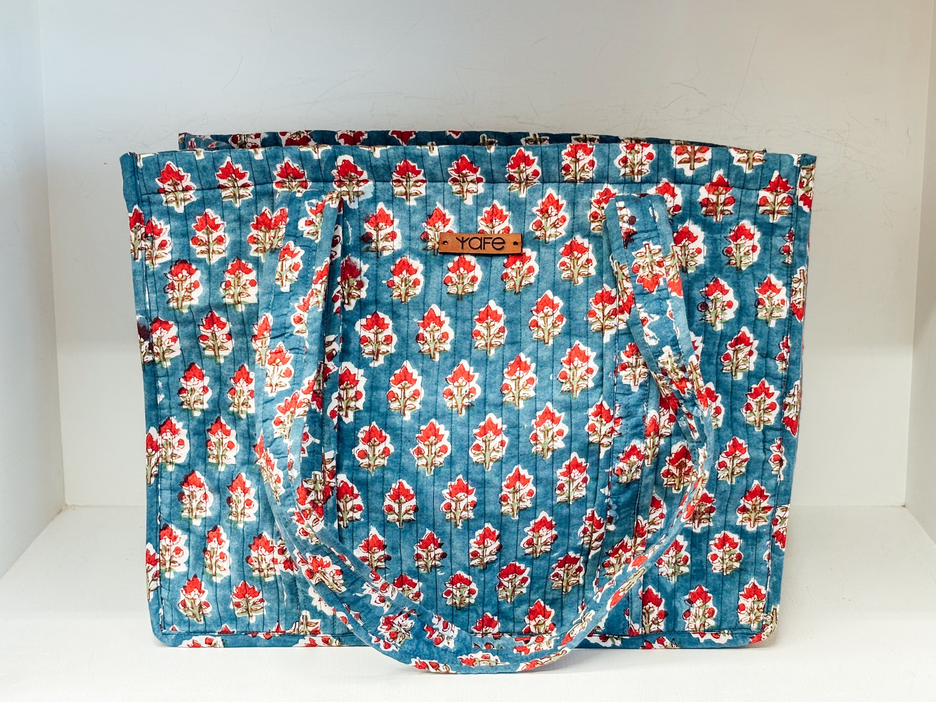Quilted Indian Square Tote