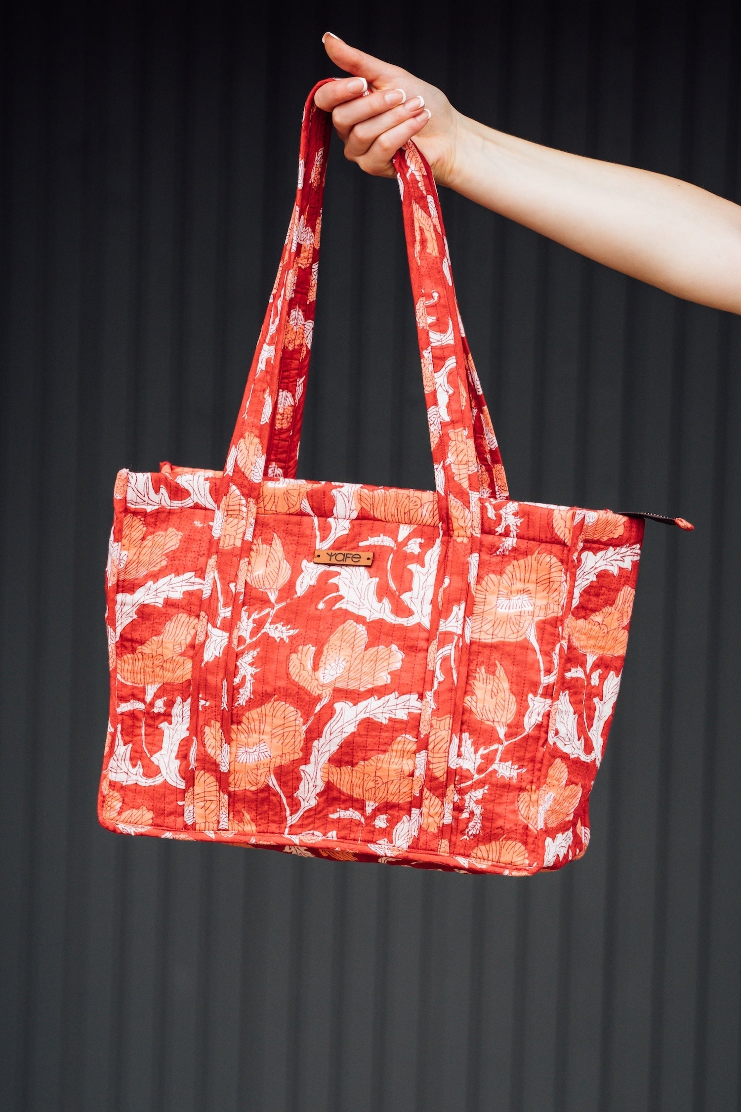 Quilted Indian Square Tote