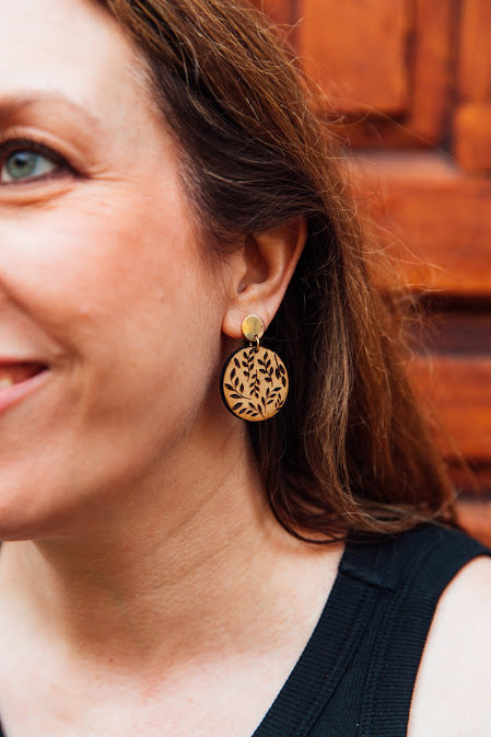 Vine Wooden Earrings