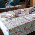 Red & Green Floral Holiday Tablecloth