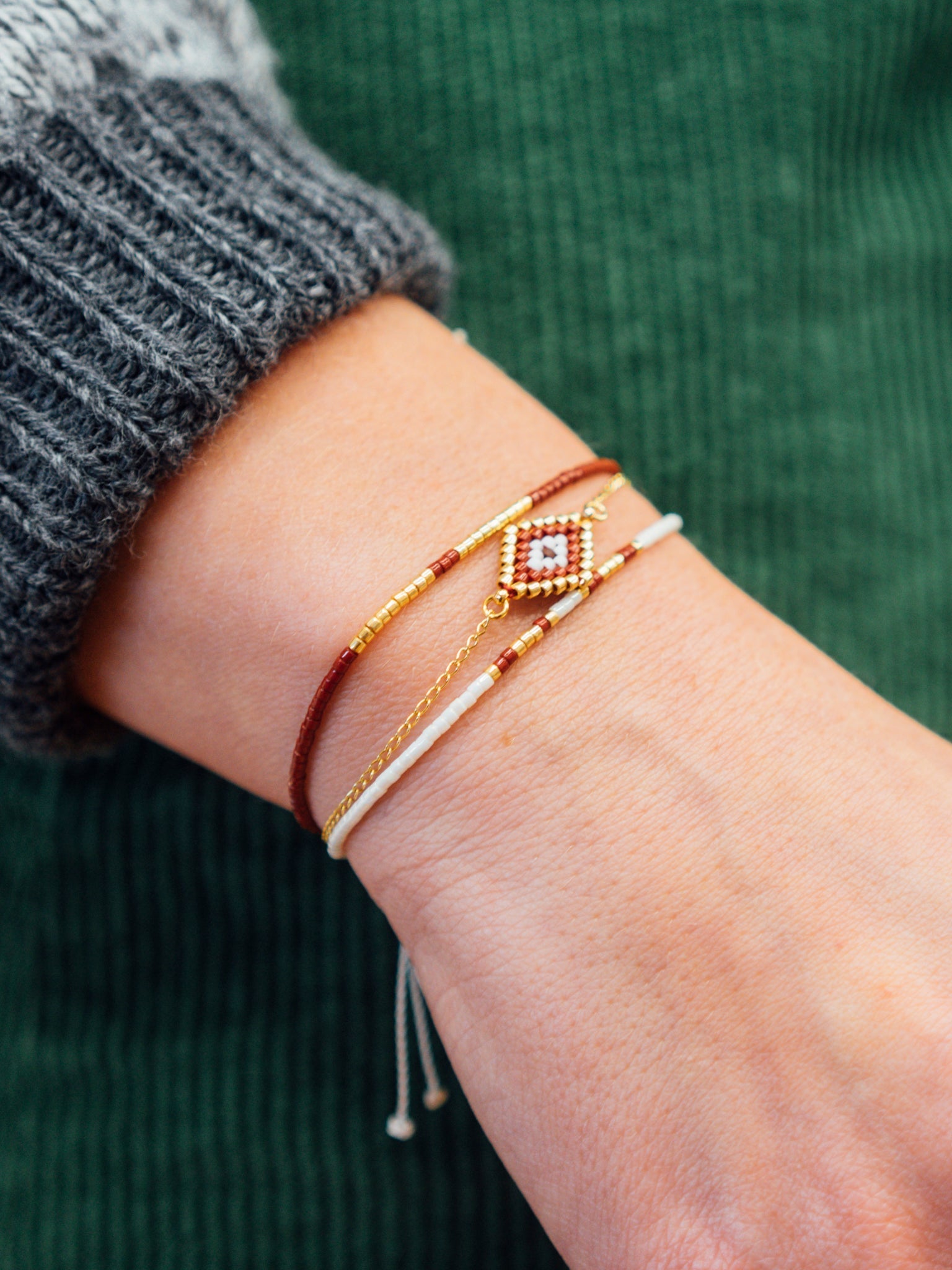 Lidia Beaded 3-Piece Bracelet Set